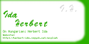 ida herbert business card